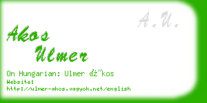 akos ulmer business card